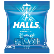 Halls Ice Blue Lozenges 200g - 72's